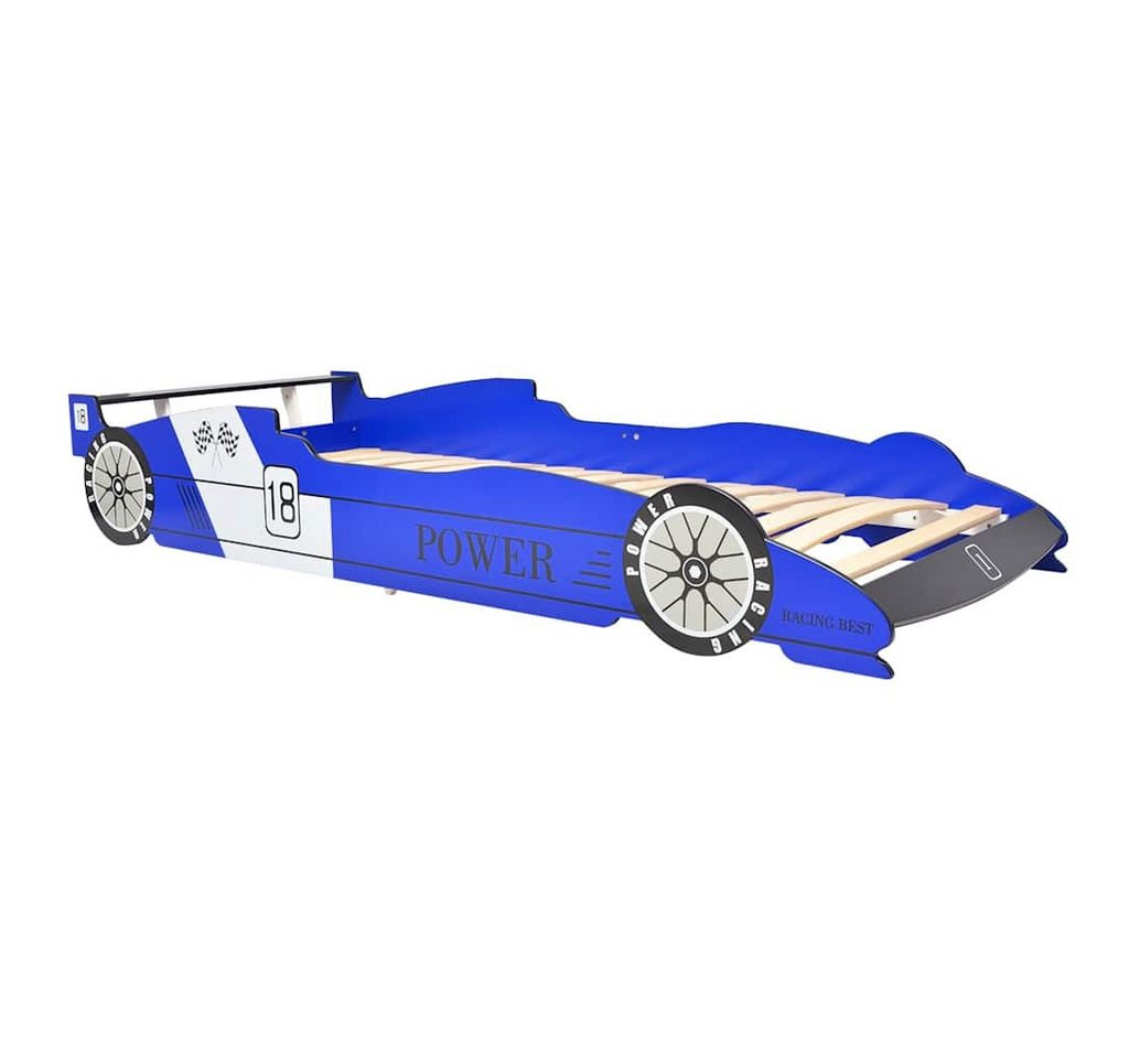 furnicato Kinderbett Kinder Rennwagen-Bett 90x200 cm Blau (1-tlg) von furnicato