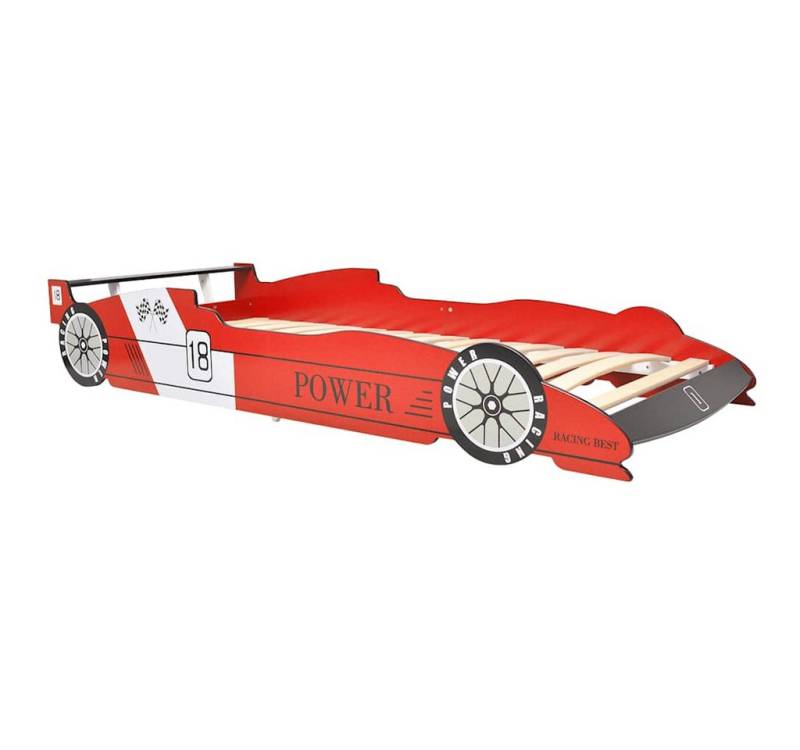 furnicato Kinderbett Rennwagen-Bett 90x200 cm Rot (1-tlg) von furnicato