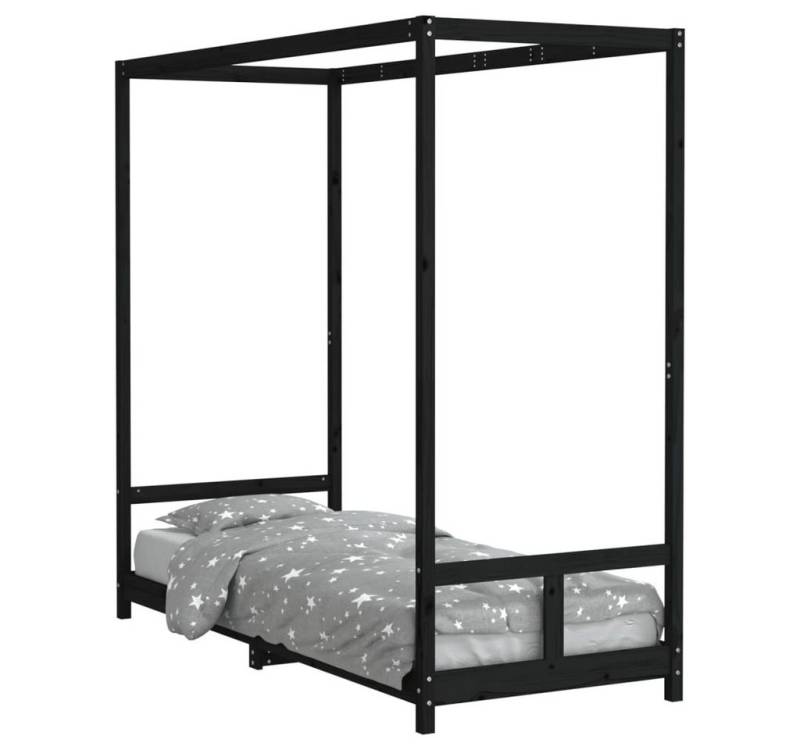 furnicato Kinderbett Schwarz 80x200 cm Massivholz Kiefer (1-tlg) von furnicato