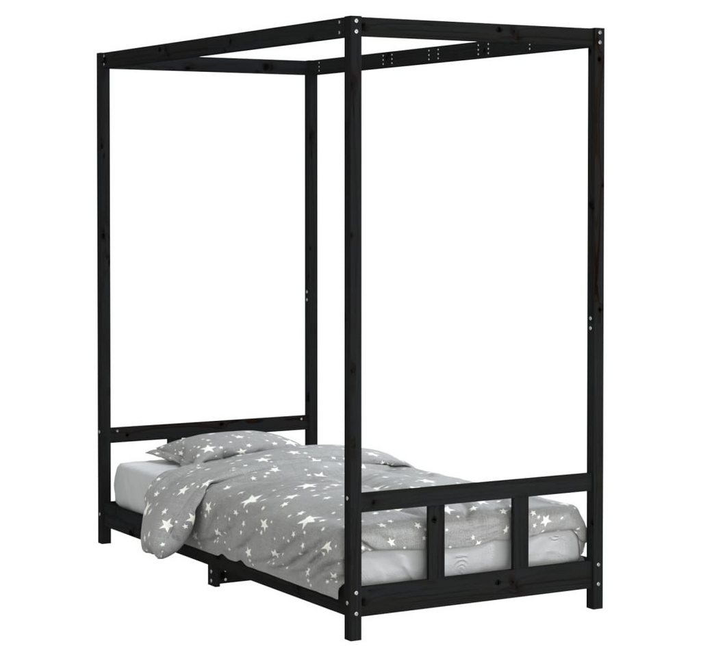 furnicato Kinderbett Schwarz 90x190 cm Massivholz Kiefer (1-tlg) von furnicato