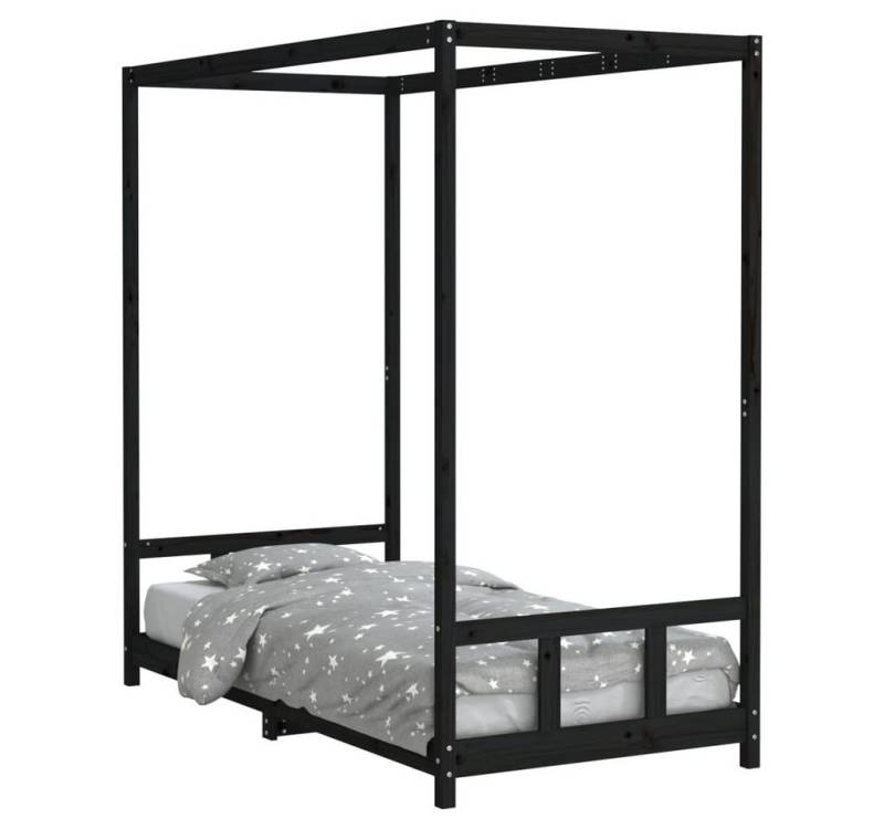 furnicato Kinderbett Schwarz 90x190 cm Massivholz Kiefer (1-tlg) von furnicato