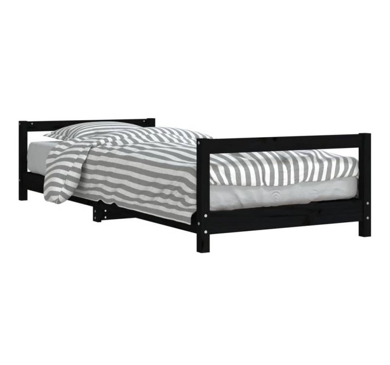furnicato Kinderbett Schwarz 90x200 cm Massivholz Kiefer (1-tlg) von furnicato