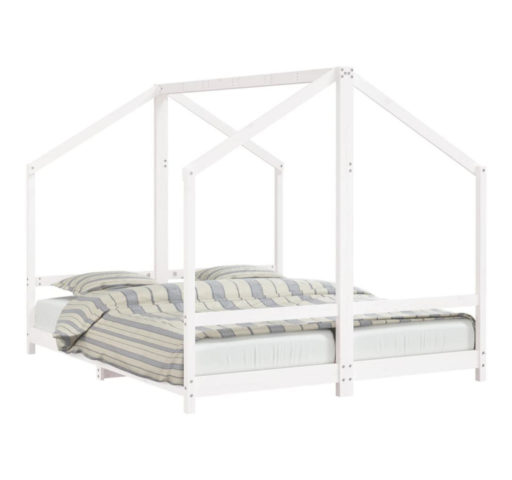 furnicato Kinderbett Weiß 2x(80x200) cm Massivholz Kiefer (1-tlg) von furnicato