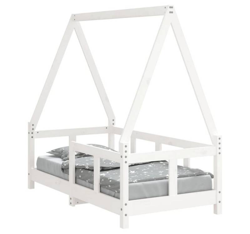 furnicato Kinderbett Weiß 70x140 cm Massivholz Kiefer (1-tlg) von furnicato
