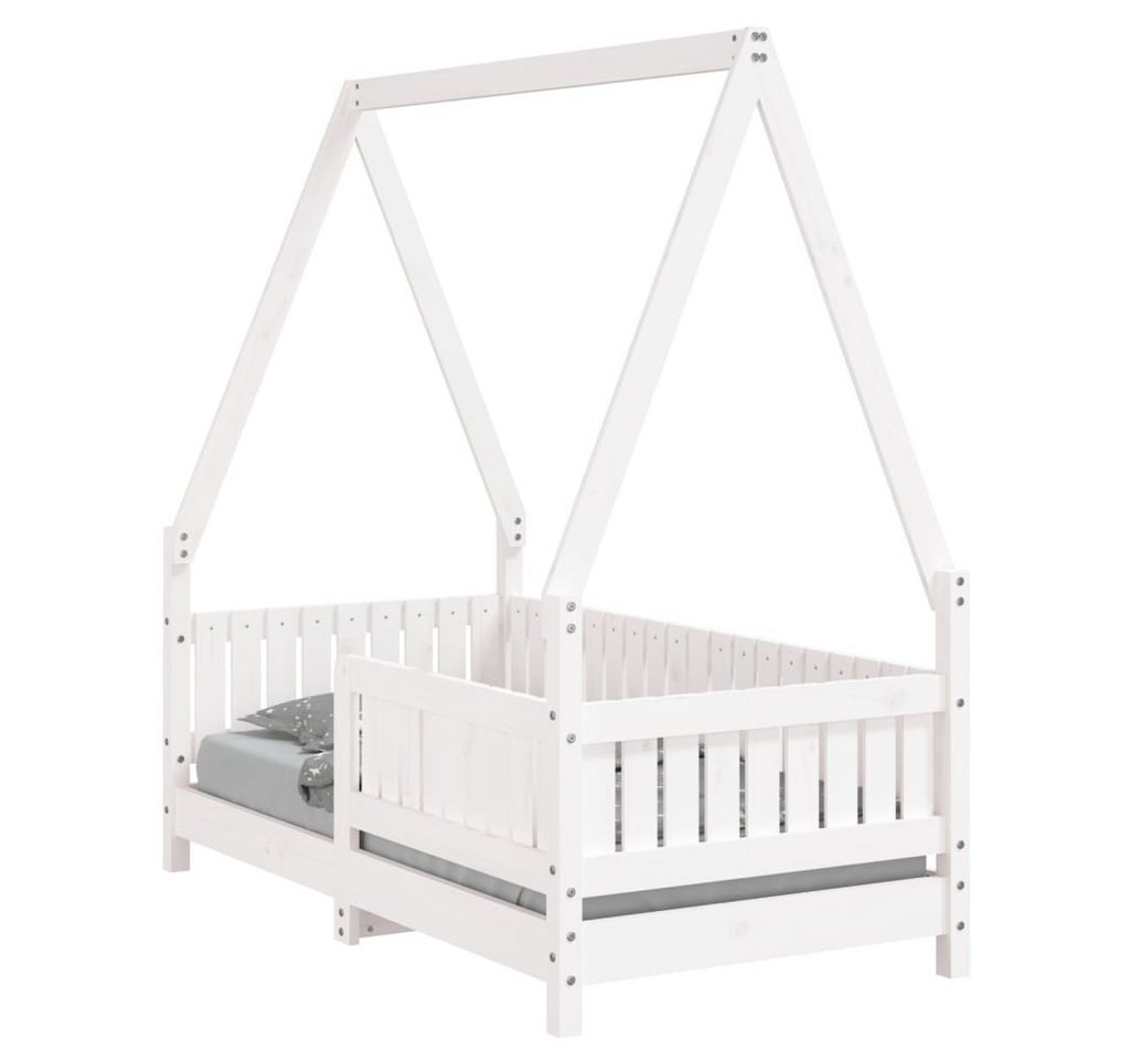 furnicato Kinderbett Weiß 70x140 cm Massivholz Kiefer (1-tlg) von furnicato