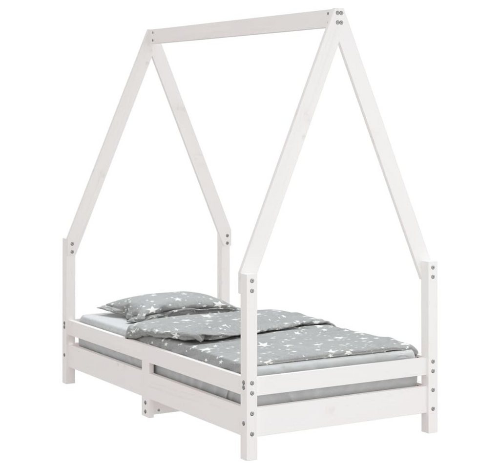 furnicato Kinderbett Weiß 70x140 cm Massivholz Kiefer (1-tlg) von furnicato