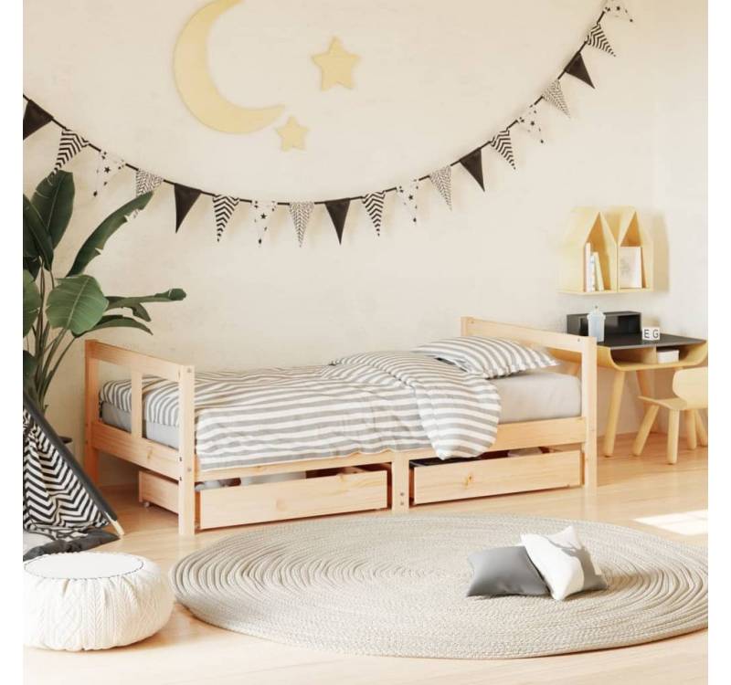 furnicato Kinderbett mit Schubladen 80x160 cm Massivholz Kiefer (1-tlg) von furnicato