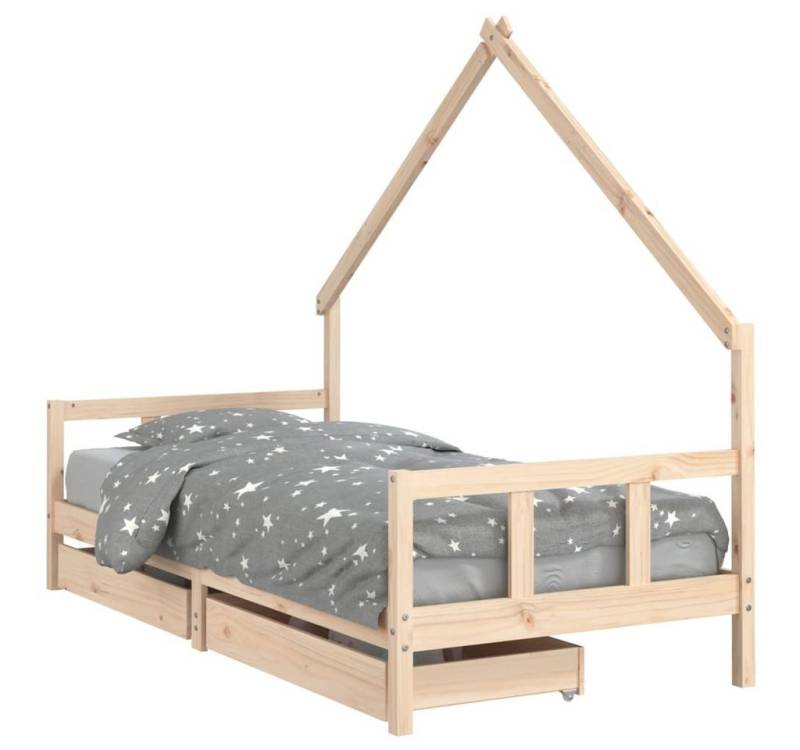 furnicato Kinderbett mit Schubladen 90x200 cm Massivholz Kiefer (1-tlg) von furnicato