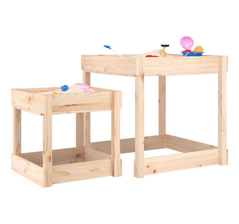 furnicato Kindertisch Sand-Spieltische 2 Stk. Massivholz Kiefer von furnicato