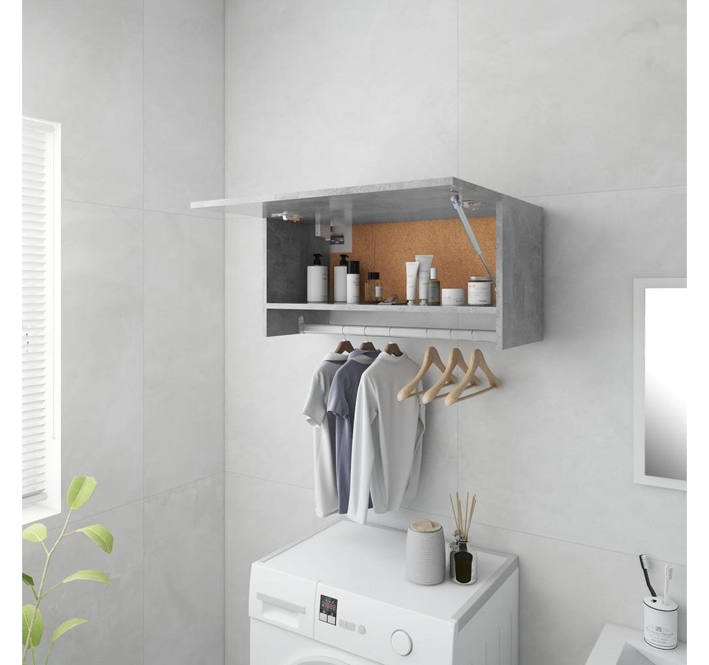 furnicato Kleiderschrank Betongrau 70x32,5x35cm Holzwerkstoff (1-St) von furnicato