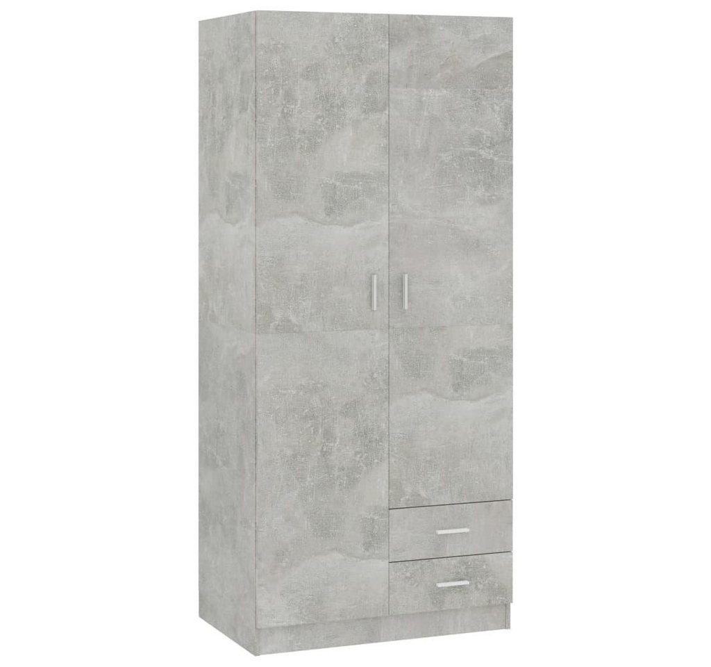furnicato Kleiderschrank Betongrau 80x52x180 cm Holzwerkstoff (1-St) von furnicato