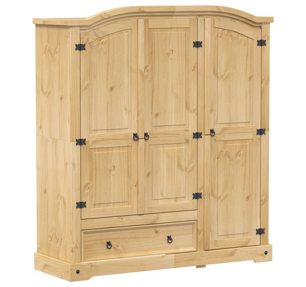 furnicato Kleiderschrank Corona 151,5x52x170 cm Massivholz Kiefer von furnicato