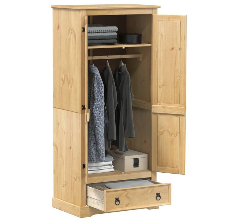 furnicato Kleiderschrank Corona 76x50x170 cm Massivholz Kiefer von furnicato