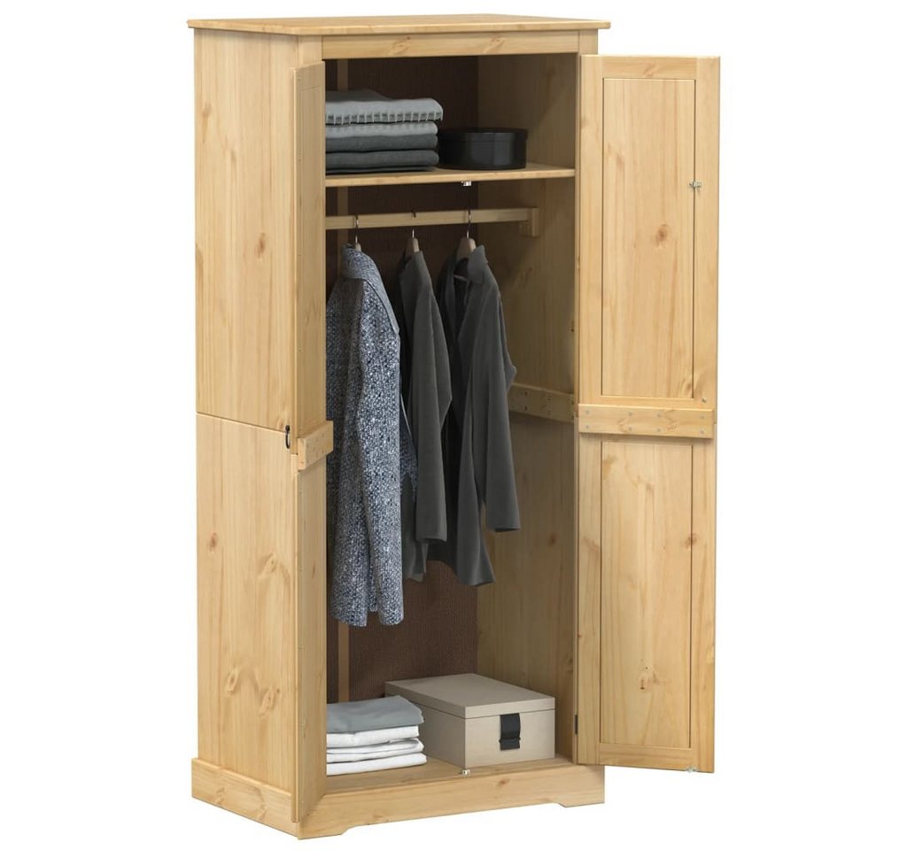 furnicato Kleiderschrank Corona 76x50x170 cm Massivholz Kiefer von furnicato