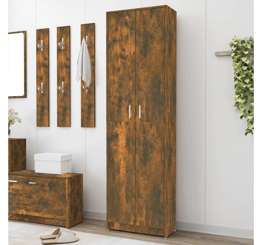 furnicato Kleiderschrank Garderobenschrank Räuchereiche 55x25x189 cm Holzwerkstoff von furnicato