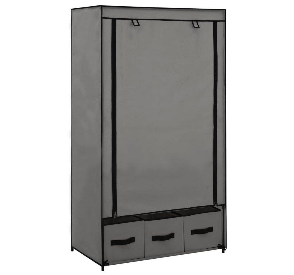 furnicato Kleiderschrank Grau 87 x 49 x 159 cm Stoff (1-St) von furnicato