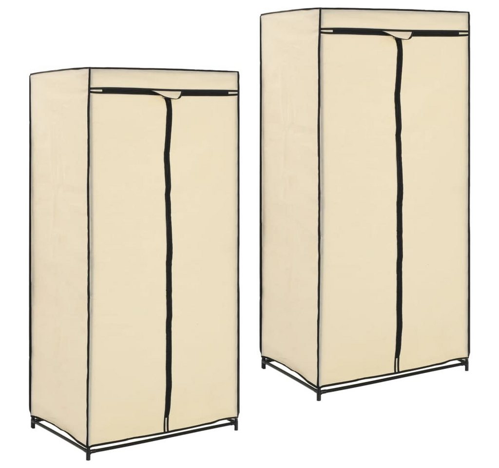 furnicato Kleiderschrank Kleiderschränke 2 Stk. Creme 75×50×160 cm von furnicato