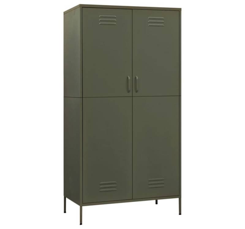 furnicato Kleiderschrank Olivgrün 90x50x180 cm Stahl (1-St) von furnicato