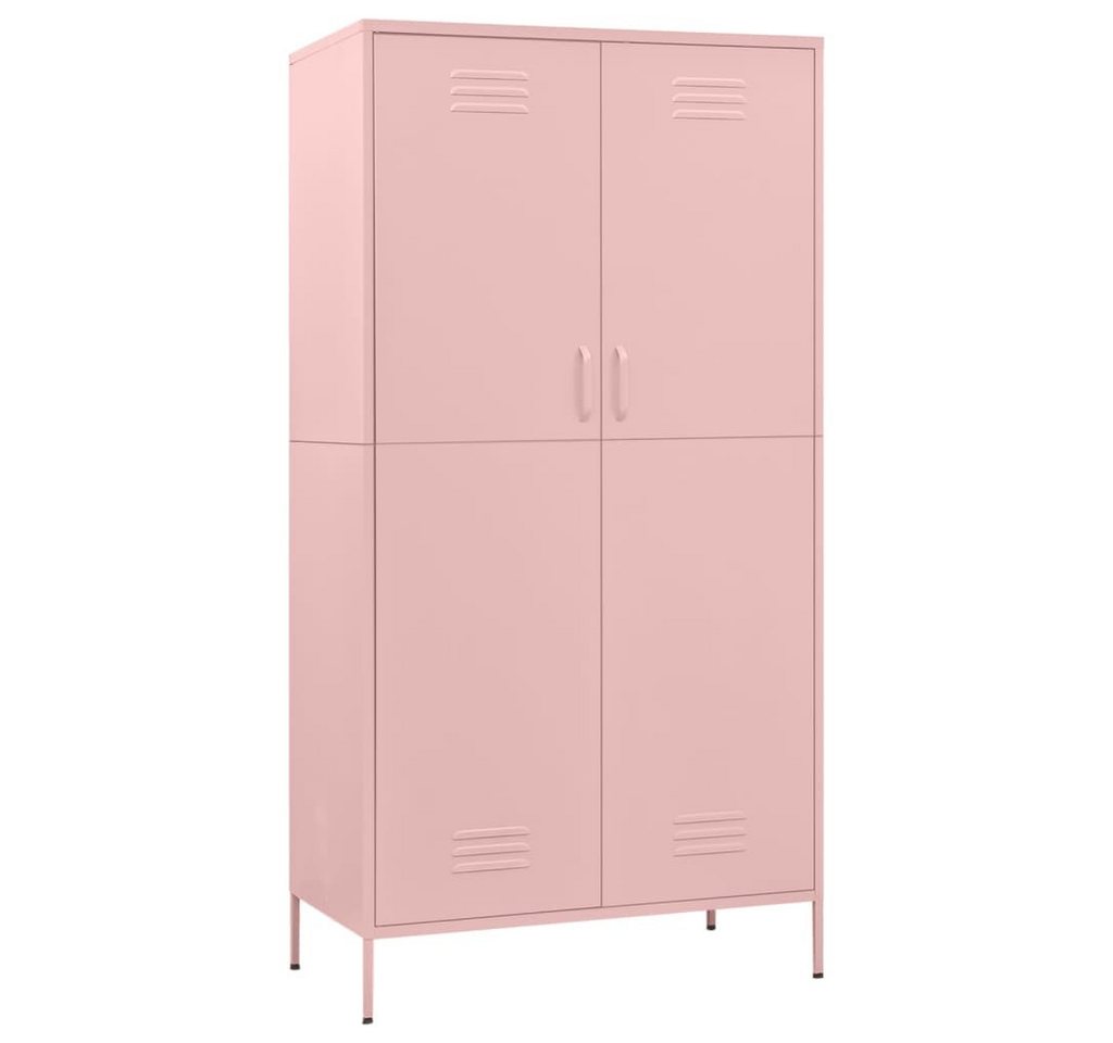 furnicato Kleiderschrank Rosa 90x50x180 cm Stahl (1-St) von furnicato