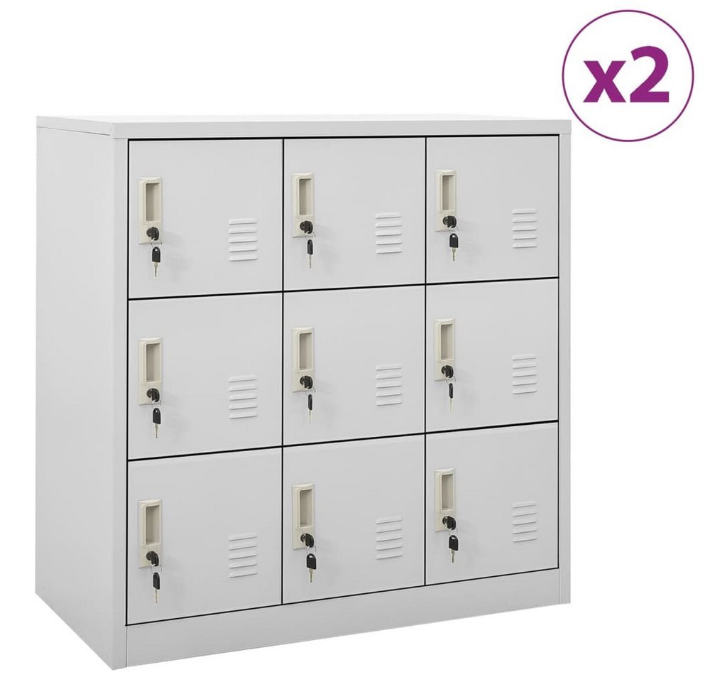furnicato Kleiderschrank Schließfachschränke 2 Stk. Hellgrau 90x45x92,5 cm Stahl furnicato Kleiderschrank Schließfachschränke 2 Stk. Hellgrau 90x45x92,5 cm Stahl von furnicato