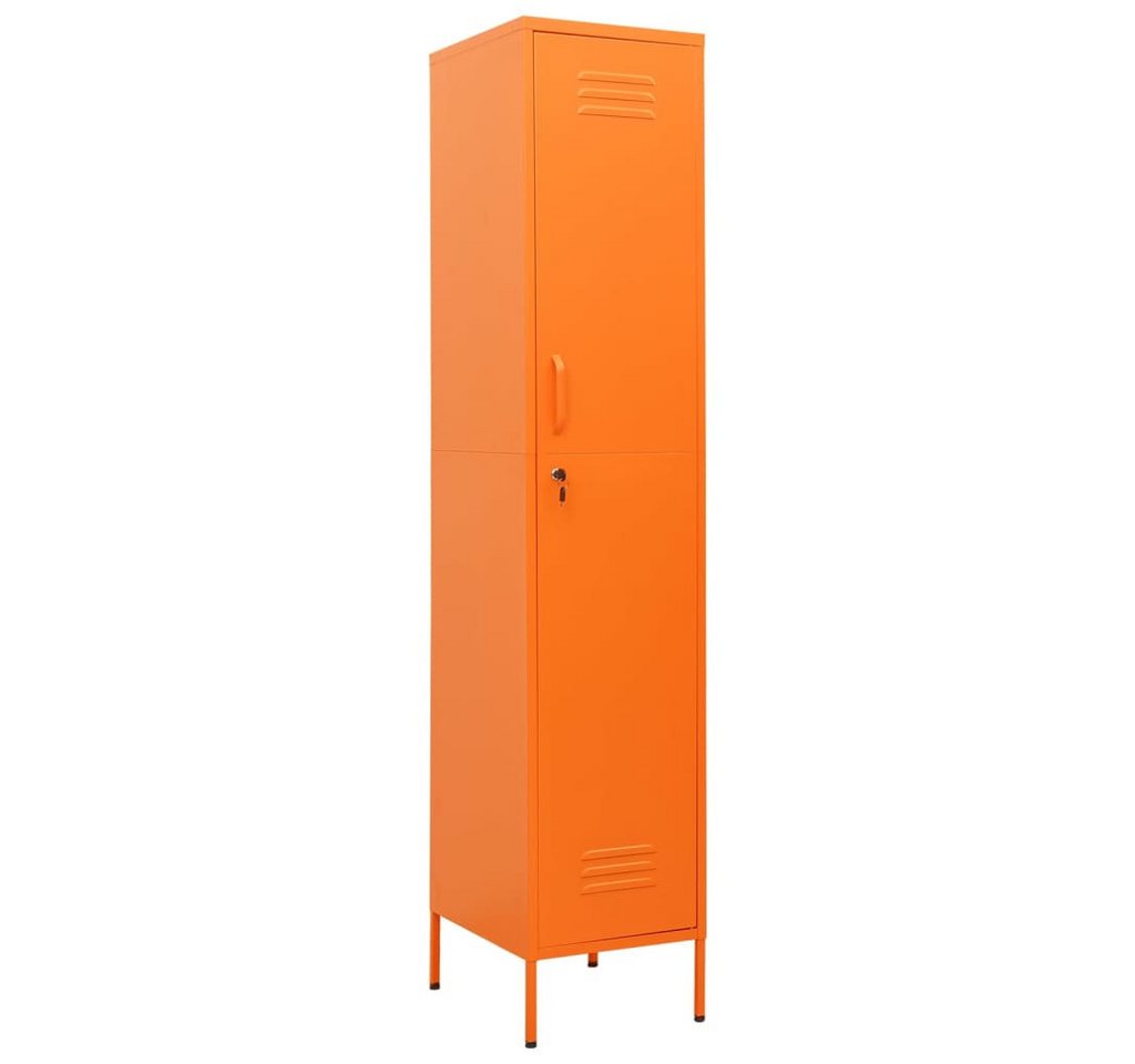 furnicato Kleiderschrank Schließfachschrank Orange 35x46x180 cm Stahl (1-St) von furnicato