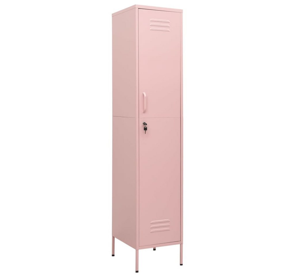 furnicato Kleiderschrank Schließfachschrank Rosa 35x46x180 cm Stahl von furnicato