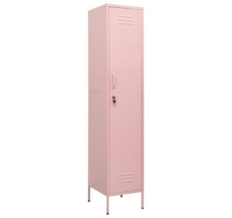 furnicato Kleiderschrank Schließfachschrank Rosa 35x46x180 cm Stahl von furnicato
