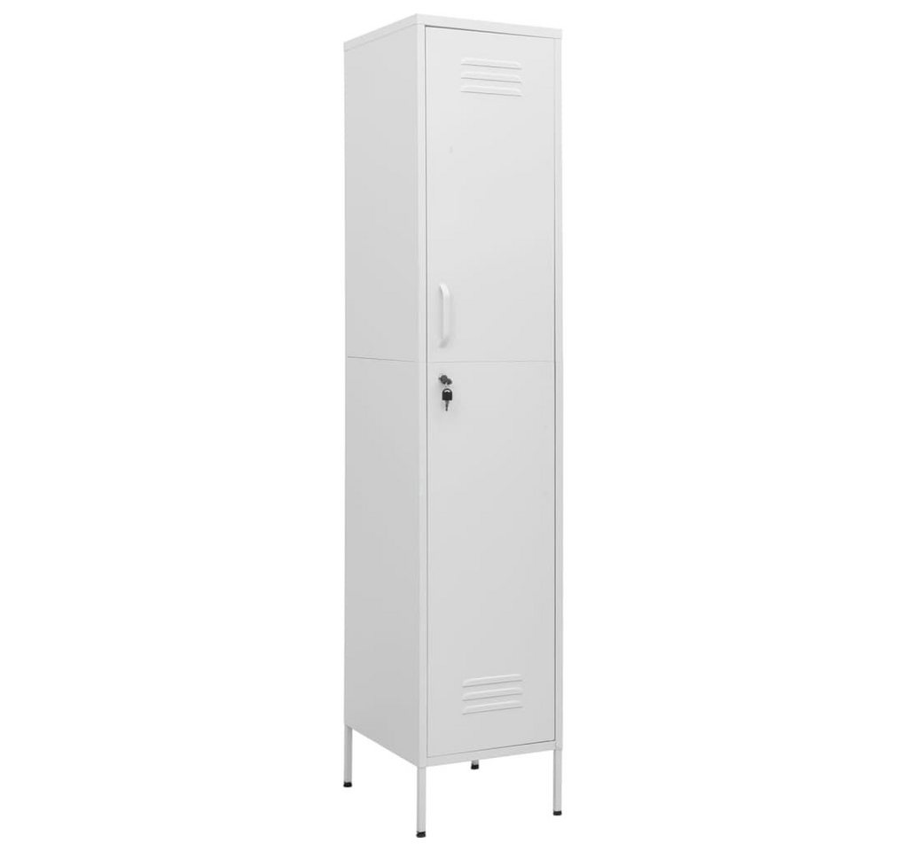 furnicato Kleiderschrank Schließfachschrank Weiß 35x46x180 cm Stahl (1-St) von furnicato