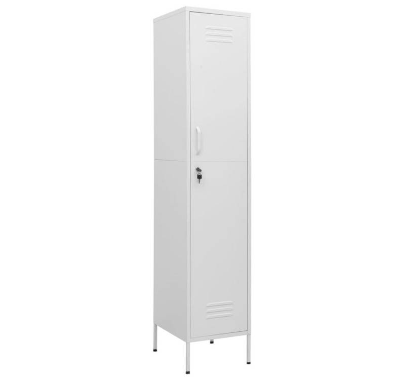 furnicato Kleiderschrank Schließfachschrank Weiß 35x46x180 cm Stahl (1-St) von furnicato