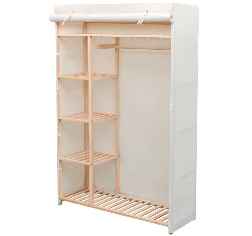 furnicato Kleiderschrank Schrank Stoff und Kiefernholz 110 x 40 x 170 cm (1-St) von furnicato