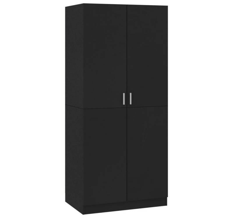 furnicato Kleiderschrank Schwarz 80x52x180 cm Holzwerkstoff (1-St) von furnicato