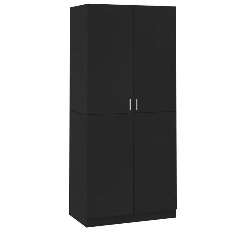 furnicato Kleiderschrank Schwarz 90x52x200 cm Holzwerkstoff (1-St) von furnicato