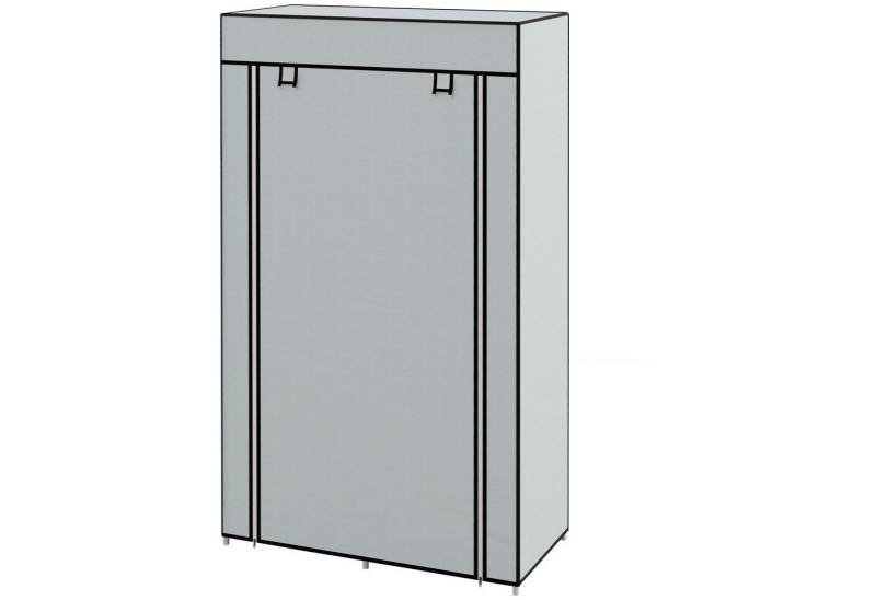 furnicato Kleiderschrank Stoffschrank 83x42.5x162,5 cm Grau mit 1 furnicato Kleiderschrank Stoffschrank 83x42.5x162,5 cm Grau mit 1 von furnicato