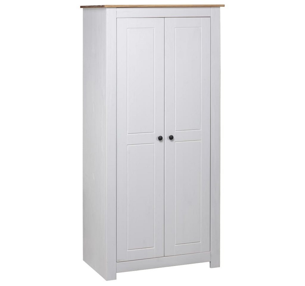 furnicato Kleiderschrank Weiß 80x50x171,5 cm Kiefer Massiv Panama Serie (1-St) von furnicato