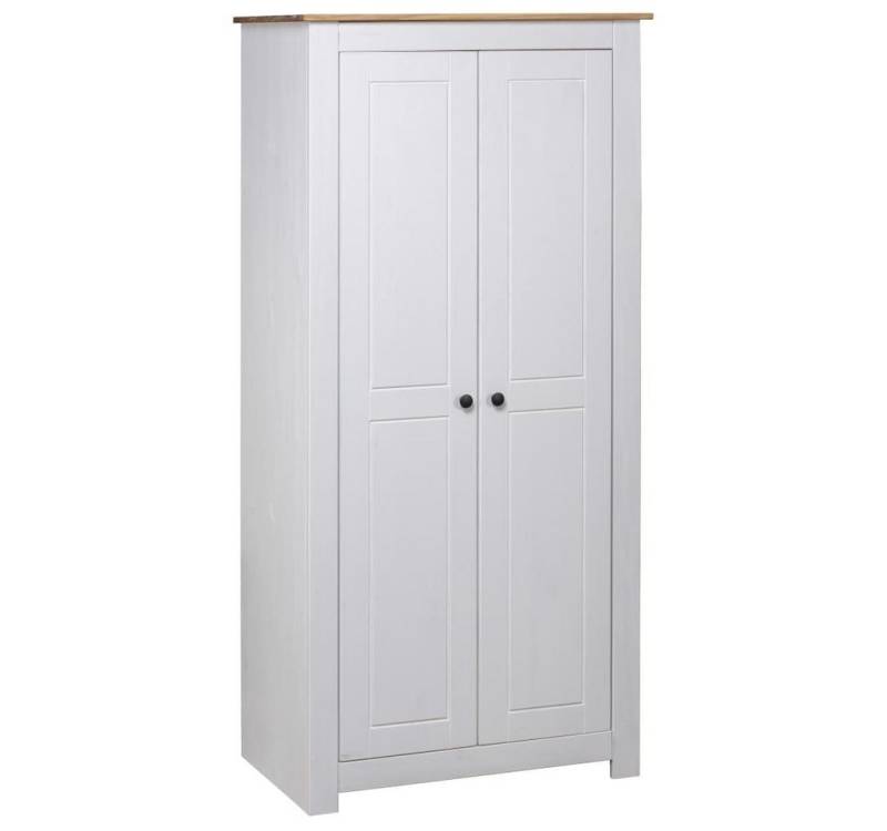 furnicato Kleiderschrank Weiß 80x50x171,5 cm Kiefer Massiv Panama Serie (1-St) von furnicato