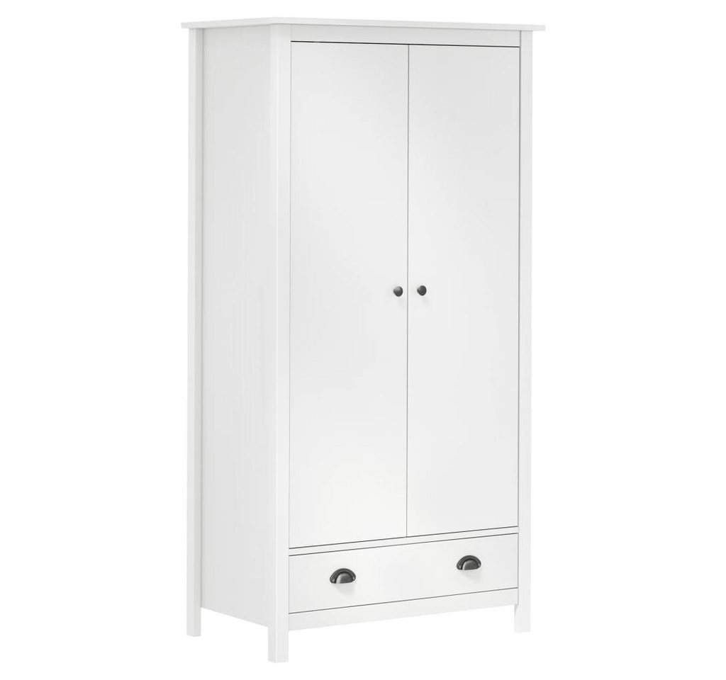 furnicato Kleiderschrank mit 2 Türen Hill Weiß 89x50x170 cm Kiefernholz (1-St) von furnicato