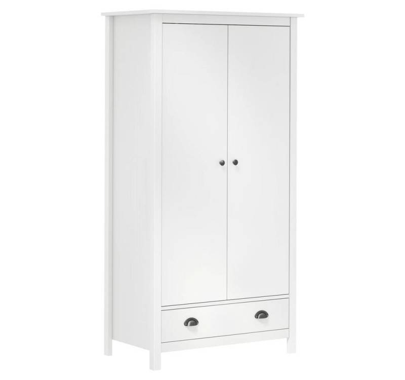 furnicato Kleiderschrank mit 2 Türen Hill Weiß 89x50x170 cm Kiefernholz (1-St) von furnicato