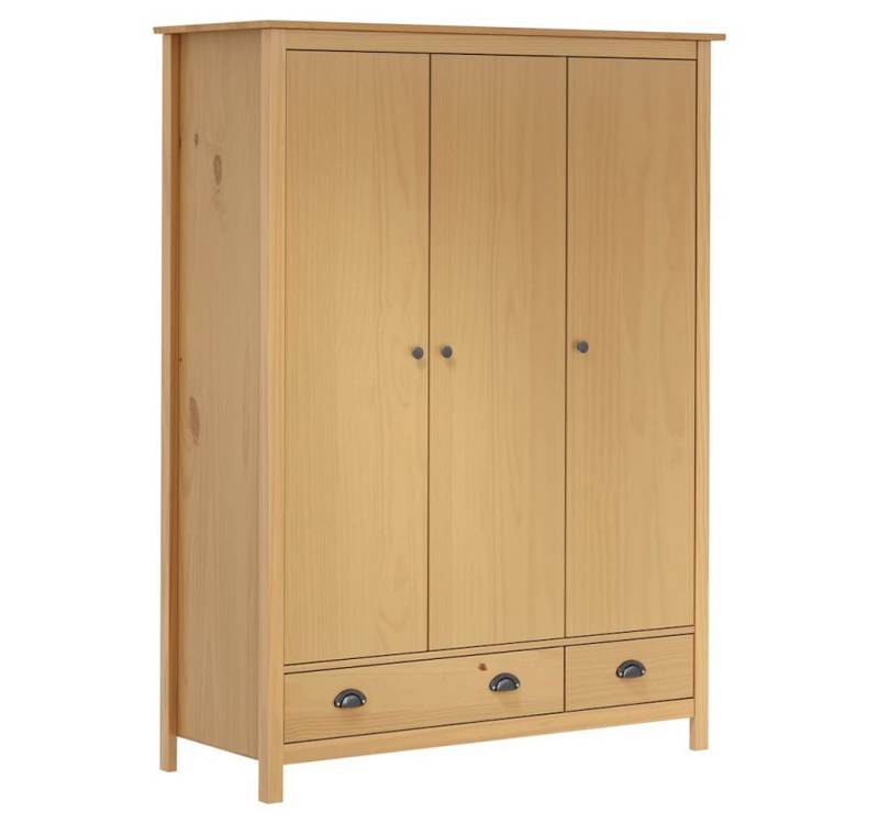 furnicato Kleiderschrank mit 3 Türen Hill 127x50x170cm Massivholz Kiefer (1-St) von furnicato