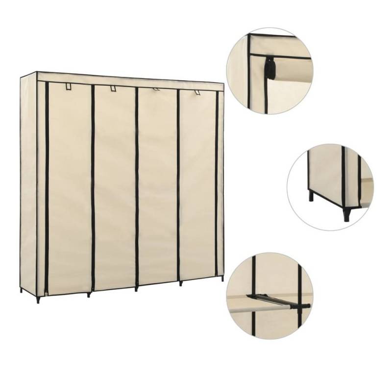 furnicato Kleiderschrank mit 4 Fächern Creme 175 x 45 x 170 cm (1-St) von furnicato