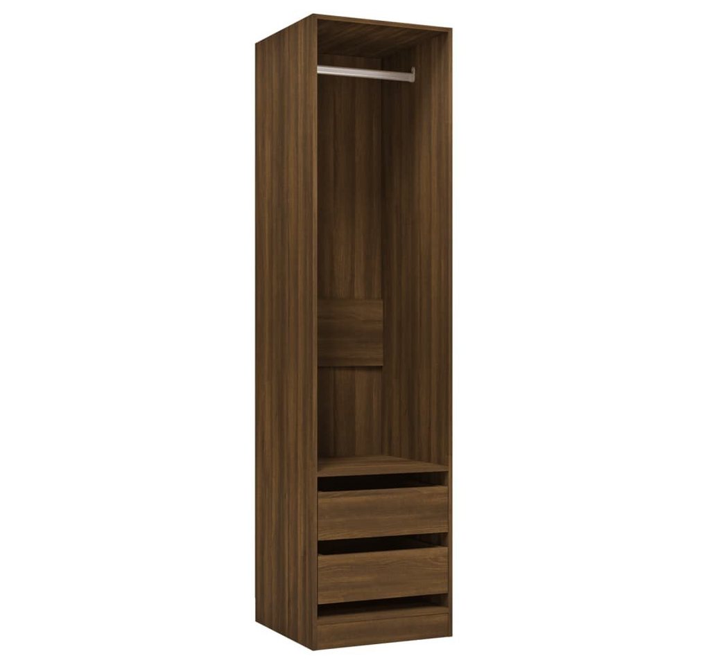 furnicato Kleiderschrank mit Schubladen Braun Eichen-Optik 50x50x200 cm (1-St) von furnicato