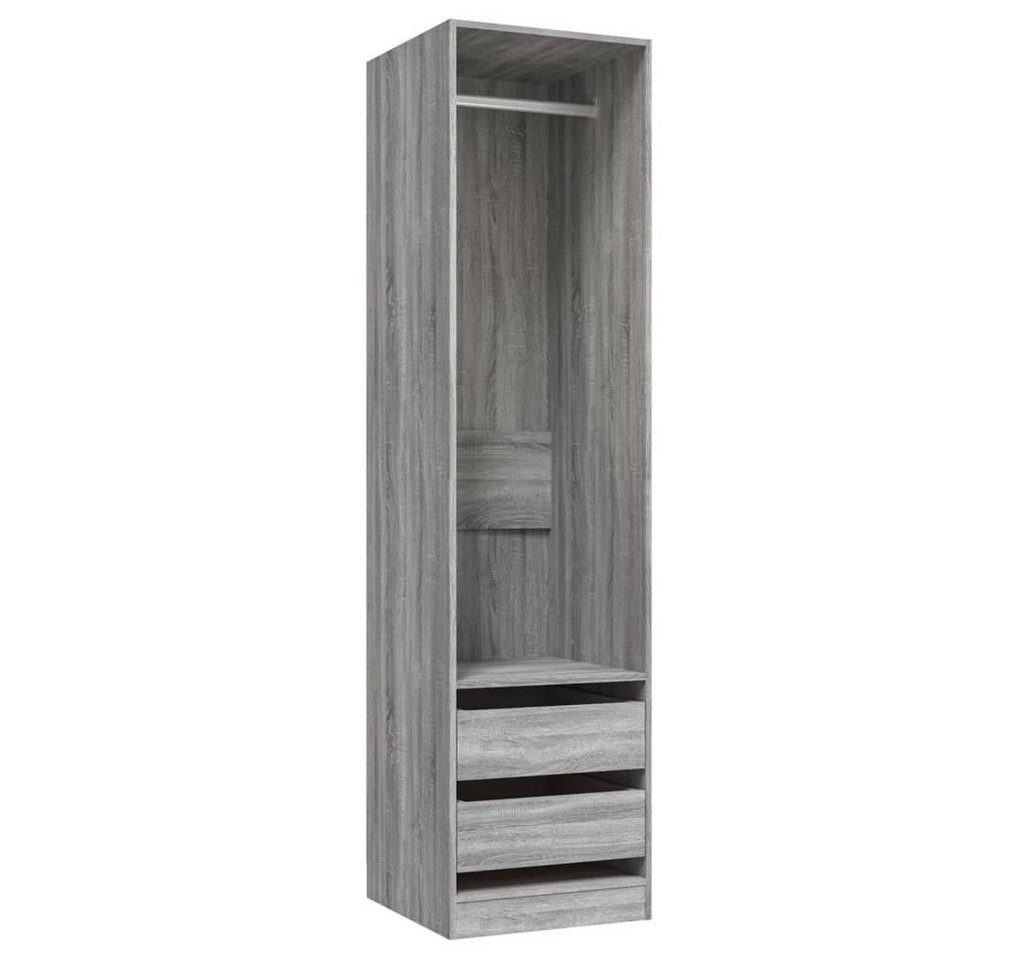 furnicato Kleiderschrank mit Schubladen Grau Sonoma 50x50x200 cm (1-St) von furnicato