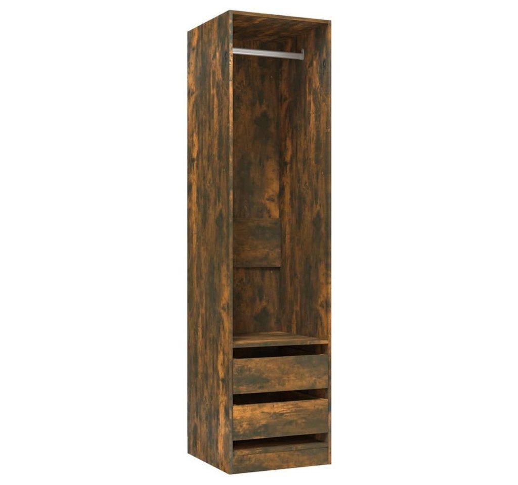 furnicato Kleiderschrank mit Schubladen Räuchereiche 50x50x200 cm (1-St) von furnicato