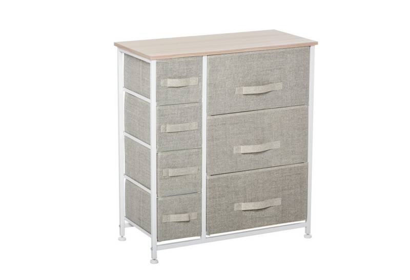 furnicato Kommode Kommode, Sideboard, 7 faltbare Stoffschubladen, Metallgestell, 63,5 x (1 St) von furnicato