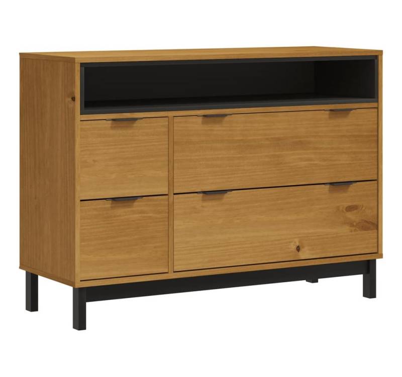 furnicato Kommode Schubladenschrank FLAM 110x40x80 cm Massivholz Kiefer von furnicato