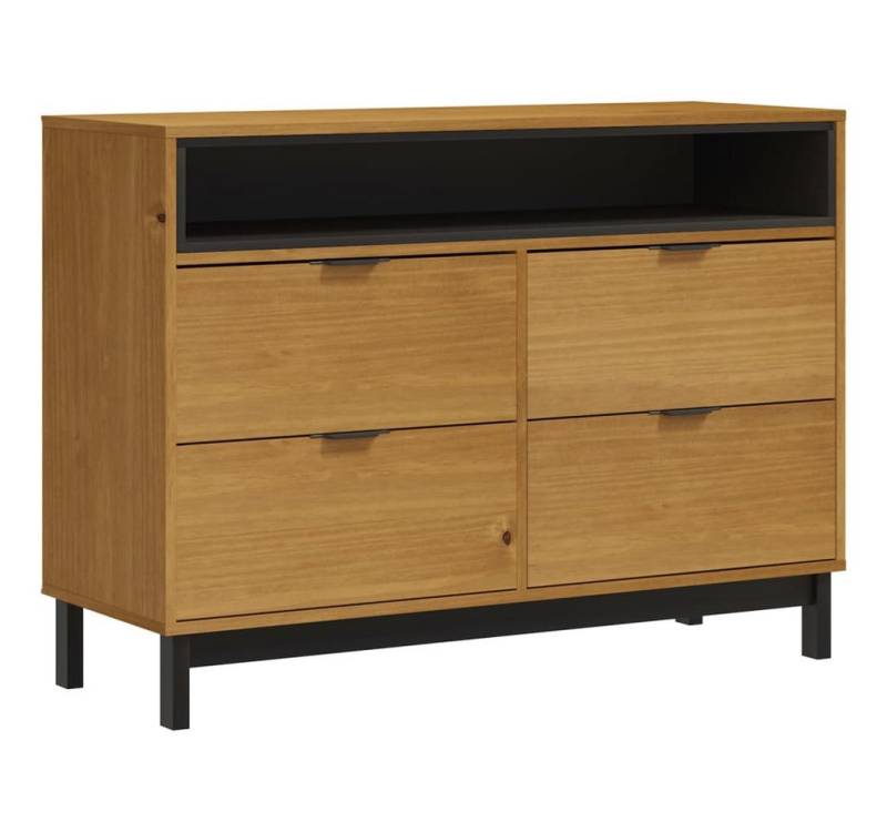 furnicato Kommode Schubladenschrank FLAM 110x40x80 cm Massivholz Kiefer von furnicato