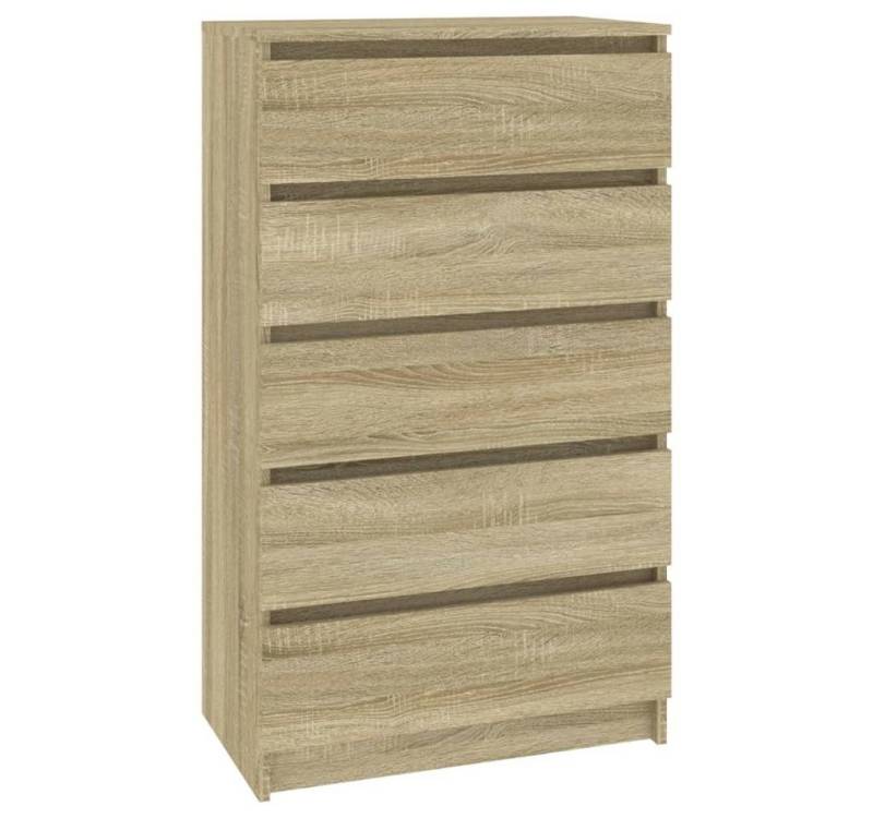 furnicato Kommode Schubladenschrank Sonoma-Eiche 60x36x103 cm Holzwerkstoff von furnicato