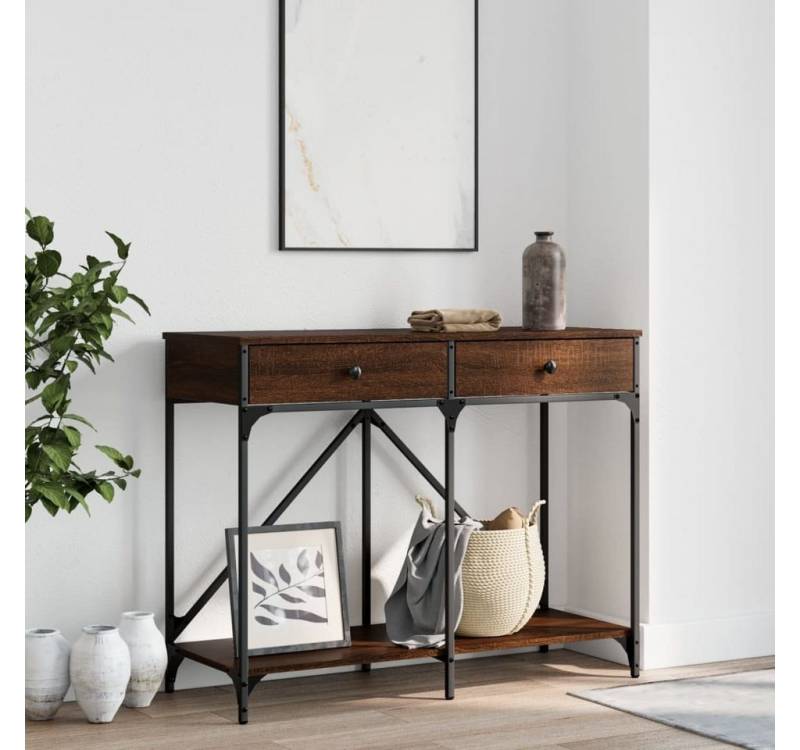 furnicato Konsolentisch Braun Eichen-Optik 100x39x78,5 cm Holzwerkstoff (1-St) von furnicato