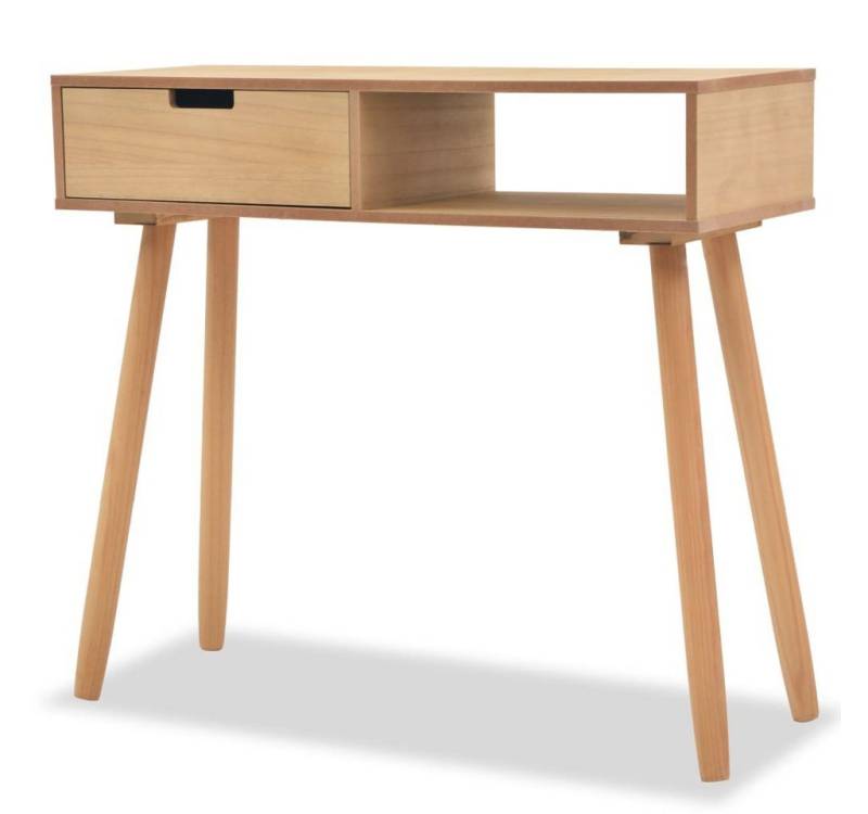 furnicato Konsolentisch Kiefernholz Massiv 80 x 30 x 72 cm Braun (1-St) von furnicato