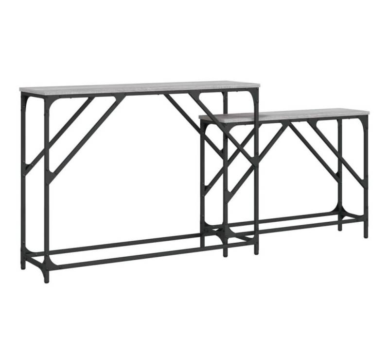 furnicato Konsolentisch Konsolentische 2 Stk. Grau Sonoma Holzwerkstoff (1-St) von furnicato