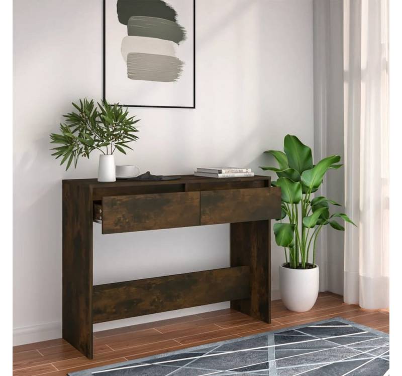 furnicato Konsolentisch Räuchereiche 100x35x76,5 cm Holzwerkstoff (1-St) von furnicato